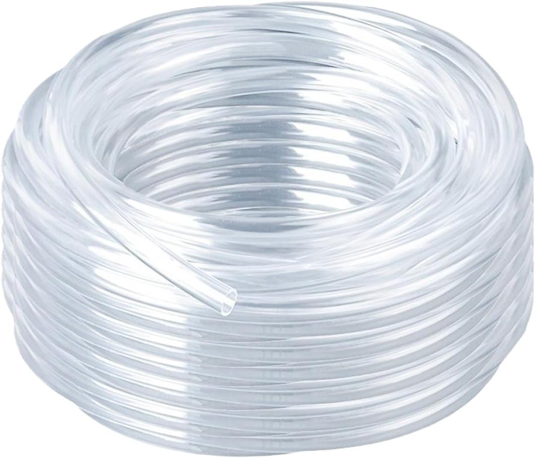 50 Feet PVC- 3/8" ID Clear Vinyl Tubing Food Grade Multipurpose Tube for Beer Line, Kegerator, Wine Making, Aquaponics, Air Hose
