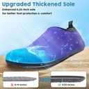 Metog Men Women Water Shoes Quick-Dry Aqua Socks Barefoot Slip-on for Beach Swim Sport Surf Yoga Exercise (8-8.5 Women/7-7.5 Men, Blue Whale)