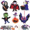 Fennoral 12 Pack Halloween Craft Kit for Kids Make You Own Poke in Arts and Crafts DIY for Kids Boys Girls Party Supplies Halloween Decoration