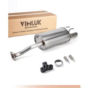 409 Stainless Steel Rear Exhaust Muffler Compatible for 2006-2011 Honda Civic 1.8L and 2006-2011 Honda Civic Hybrid Sedan 1.3L-Including Gasket and Bolt kit Part Number:18307-SNA-A01(VK-HC01)