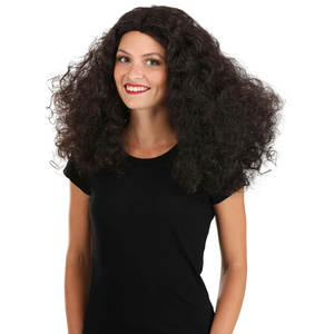 Fun Shack Women's Disco Dancer Wig | 70s 80s Long Brown Curly Afro Wigs for Disco Parties, Synthetic Hairstyle for Women ST