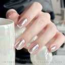 4 x GAOY Chrome Nail Powder, Mirror Effect Pearl Shimmer Glitter Pigment Mermaid Aurora Nail Art Decorations, Sky Mirror