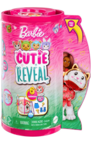 Barbie Cutie Reveal Chelsea Doll & Accessories, Animal Plush Costume & 6 Surprises Including Color Change, Kitten as Red Panda