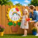 MotiMind 1 Pcs Giant Outdoor Whiteboards for Kid, Yellow Sunflower