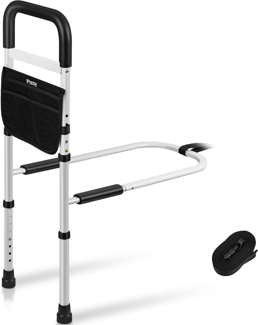 Panta Bed Rails for Elderly Adults Safety, Adjustable Bed Assist Rails for Seniors, Black