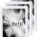 KTKDE 8x10 Picture Frame Set of 3,White Wooden frams, Vertical & Horizontal Wall Hanging for Wall or Tapletop Display,Studio Gallery Photo Frame for Photos, Posters & Art Prints