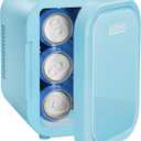 Iceman Portable Mini Fridge  Fits 6 x 12 oz Cans, Cooler and Heater Mini Fridge for Bedroom, Car, Office, Dorm and Skincare, AC/DC Car Plug-Compatible - Blue