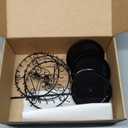 SINJEUN 3 Pack Rotating Necklace Holder, 14 Inch Metal Jewelry Organizer Display Stand with 23 Hooks, Black