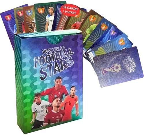 2025 Playing Soccer Cards | 55 Unique Cards for Soccer Players | Unforgettable Moments for The Whole Family for Friends Siblings and Soccer Fans | Printed on Premium Paper – Multicolors - Not Orignal 2 PACK