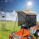 Zero Turn Lawn Mower Sun Shade Canopy,Equipped with Left and Right Blackout Curtains for Fits John Deere Kubota Bad Boys,Cub Cadet Troy Bilt and Other Brands UV Protection