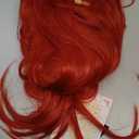 MORTICIA Wig Womens 27" Long Straight Middle Parting Holiday Party Costume Cosplay and Daily Wig (Red)