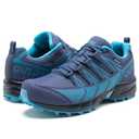 OUTJET Women's Waterproof Hiking Shoes Lightweight Non-Slip Trails Walking Shoes Outdoor Sneakers Blue, 8,5