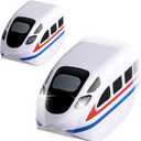 Only for CalfQueen KlickRail, DO NOT FIT with Magnetic Track, 2-Pack Replacement Electric Train Cars, USB Rechargeable Add-On for KlickRail Electric Train Set Tracks, Cannot Operate Alone