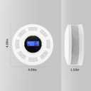 Wireless Interconnected Smoke Carbon Monoxide Detector Battery Powered, Interlinked Combination Smoke and Carbon Monoxide Detector Alarm with Digital Display, Silence Button (White-6)