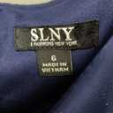 S.L. Fashions Women's Long Mother of The Bride Column Dress with High Low Overlay and Back Slit, Navy, Size 6