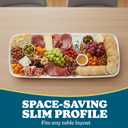 2 x Rectangle White Serving Tray (2-Pack) - 17.5" Disposable Serving Platter for Appetizer, Fruits & Serving Dishes | Perfect Plastic Tray for Party Serveware
