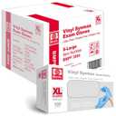 Jointown Basic Vinyl Exam Gloves-Safty Glove Latex & Powder-Free, Synmax Disposable XLarge (Case of 1000, Blue)