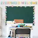 Mooliwe 120 Pcs 6.4 Inch Bulletin Board Letters Set Colorful Embroidered Alphabet Printing Chenille Cutout Letters Set with Adhesive Dots for Poster Board, Party, and Classroom Decor