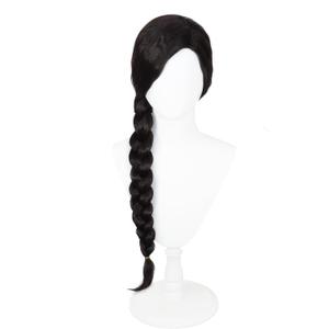 Long Black Curly Cosplay Wig for Women Parties and Halloween