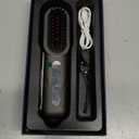 Go Brush Pro, 2026 New Hair Straightener Brush, Portable Straightener Brushes for Travel with LCD Temperature Display, Fast Heating Mini Hair Brush for Women (Black)