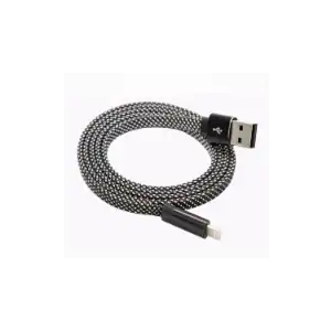 CELLCandy Silver Braided Lightning Phone Charge & Sync Cable 10 ft