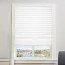 6-Pack Cordless Pleated Light Filtering Window Shade 36 in x 72 in Easy to Cut and Install, White, Paper Blinds with 12 Clips