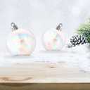 30 PCS Iridescent Ornaments Balls,2.36 Inch Clear Christmas Rainbow Ball,Plastic Hanging Bubble Ornaments Balls for Christmas Tree,Party,Home Decor