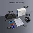 Vibeat Fingertip Pulse Oximeter, Blood Oxygen Saturation Monitor, Finger O2 Sensor with Pulse Rate, Batteries and Lanyard Included, Black