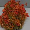 1 Pack Fall Artificial Mums Topiary Ball Tree with Ground Spike Boxwood 25" UV Resistant Fake Greenery Shrub Faux Violet Plant Fall Decorations Flower for Garden Yard Porch Patio Autumn Outdoor Decor