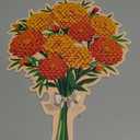 Unwynd Poke Art Marigold Flower Bouquet | Mess-Free Arts and Crafts for Adults | Teen Craft Kits | Mother's Day Flowers Gift | Gifts for Mother, Women and Men