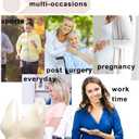 PRETTYWELL Front Closure Bras for Women no Underwire Padded Wireless Comfort Full Coverage Bra with Support Mastectomy Bra (L)