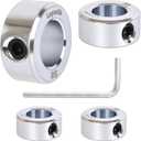3pcs 5/8" bore Shaft Collar,5/8" bore Solid Steel Style zinc Plated Set Screw Shaft Collars,1-1/8" OD, 1/2" Width, for Wheel Barrow Axle, Gearbox Assemblies, Machine Tools, Industry