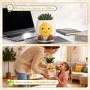 Abofth Fun Planters for Indoor Plants  Cute Plant Pots with Drainage and Tray, Unique Smiley Face Planter, Small Flower Pot Gifts for Plant Lovers, Office Home Decoration