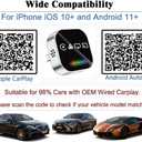 2026 Upgraded Wireless Carplay Adapter, 4-in-1 Wireless CarPlay Adapter for Android & iPhone CarPlay + Screen Mirroring, AirPlay Mirror & Android Mirror, Mini USB with Type-C Plug & Play