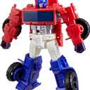 Transformers CYBERWORLD Optimus Prime Cyber Changers 4-Inch Action Figure, Quick Change to Truck Mode, Robot Toys for Boys and Girls 6 and Up