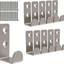 Wall Hooks Coat Hook Robe Hanging Robe & Towel Hooks, Utility Hooks Indoor Outdoor (Silver-Square, 1.8x1)
