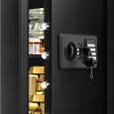 3.3 Cuft Large Home Safes Water and Fireproof, Fire proof Safes for Home Use, Anti-Theft Security Safe Box With Digital Keypad & Removable Shelf and Led Light, Money Safes for Documents Valuables (3.3 Cubic Feet)