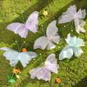 3D Hanging Butterfly Decorations, Butterfly Birthday Party Decorations, 6 Pcs Water-Repellent Paper Butterfly Hanging Decorations for Girls, Women, Flower Garden Party Dcor