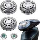 SH60 Replacement Head Blades Series 6000 Compatible with Philips 6000 Series Electric Shaver Razors Replacement Blades for Series 6000 Shaver Cleaning Brush for S6880/81 S6810/82 S6850/85