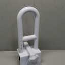 Vaunn Medical Adjustable Bathtub Safety Rail Shower Grab Bar Handle, Stainless Steel, White