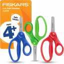 Fiskars 5" Blunt-Tip Kids Scissors for Kids Ages 4-7, Scissors for School or Crafting, Back to School Supplies, 3 Pack