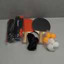 FBSPORT Ping Pong Paddle Set, Portable Table Tennis Set with Retractable Net,Rackets,Balls and Carry Bag for Indoor/Outdoor Games (black)