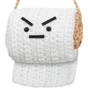 2 x Funny Gag Gifts for Men Women - Funny Handmade Toilet Paper Roll Crochet - Fathers Day Birthday Gag Gifts for Dad Husband Boyfriend, Weird Stuff Galentines Day Gifts for Friend Coworker Gift (Ivory  Poop Patrol)