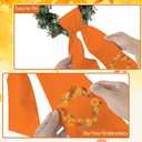 2PCS Fall Wreath Sash for Front Door - Autumn Wreath Satin Sash Embroidery Monogram Pumpkin Maple Leaf Harvest Decorative Door Hanger Garland Yard for Thanksgiving Gifts, DIY Sash Decor(55 x 5 inches)