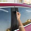 6PCS B Pillar Post Window Cover Trim Kit Compatible with Nissan,PC Door Pillar Moldings Stickers Set Decoration for Altima 4th Gen 2008-2012 (Glossy Black)