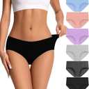 Dmuveo Womens Underwear Cotton Soft Hipster Full Coverage Ladies Stretch Panties (M)
