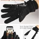 FURTALK Mens Ski Gloves Waterproof Winter Gloves Cycling Snowboard Cold Weather (Black, M)