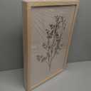 3 x Framed Vintage Floral Wall Art Set of 3 Large Beige Botanical Prints Modern Farmhouse Picture Poster Minimalist Wall Decor Paintingr for Living Room Dining Bedroom 16x24 Inches