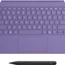 Microsoft Surface Pro Keyboard and Slim Pen 2 Bundle for Surface Pro 12" Device, Alcantara Material, Violet