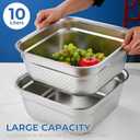 2 in 1 Large Stainless Steel Sink Basin with Colander, Lancisism 12.6" Stainless Steel Washing-up Bowl Multi-purpose Dish Tub for Sink Wash Basins Dishpan for Sink, 32 CM